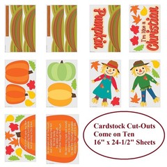 Like a Christian Pumpkin Religious Fall Scarecrow Scene Bulletin Board Set #052
