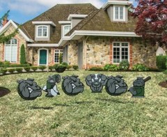 Bulldog Mascot Yard Accessory, Small, Bulldog Yard Signs, Various Colors