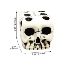 1 Pair Six Sided Horror Skull Bone Skeleton Dice Board Game