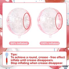 KatchOn, Huge 22 Inch Pink Snowflake Balloons – Pack of 6 | Mylar Snowflake B…