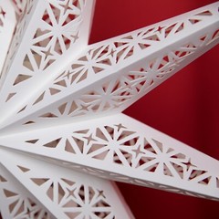23Inch Paper Star Lantern ,White Origami Star Lamp, Home Decor