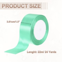 1.5 Inches x 24 Yards Satin Ribbon Roll Gift Wrapping Ribbon, Light Blue