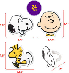 Peanuts® Cupcake Rings, 24 Peanuts® Snoopy®, Charlie Brown, Woodstock® Cupcake D