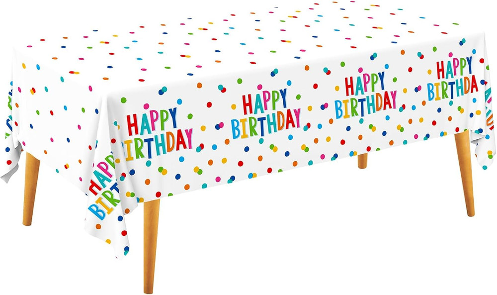 Happy Birthday Decorations: Birthday Party Supplies Set – Birthday Dots Design w