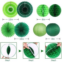 St Patricks Day Decorations, Green Party Supplies Four-leaf Clover Garland Ti…