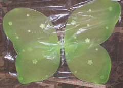 Decorative Nylon Butterfly Green Pearl Jeweled 18 x 15″ Decoration Fast Shipping