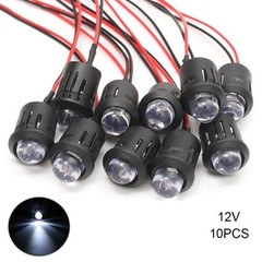 10 Pack 12V 10mm Pre Wired LED Bulb Cable with Bright and Consistent Light