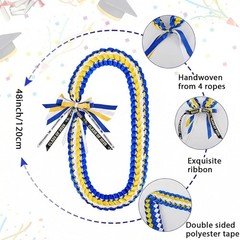 2026 Graduation Lei with Bright Ribbons, Adjustable Length for Party Accessories