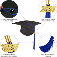 2026 Blue Tassel Graduation – Graduation Tassel with 2026 Gold Year Charms