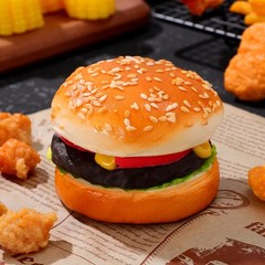 Artificial Pu Hamburger Model 3.14X2.75X2.75In Realistic Fake Burger Decor fo…