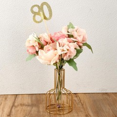 20 PCS 80th Birthday Decorations, Double Sided Glitter 80th Birthday Centerpi…