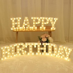 173pcs LED Marquee Birthday Sign with Crown, Gold Foil Balloons & Banner – Party