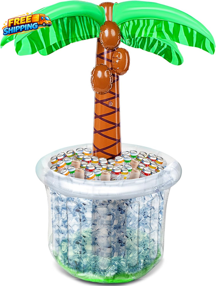 60 Inflatable Palm Tree Cooler Beach Theme Decor Pool Party Decorations Luau
