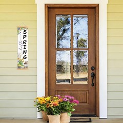Hello Spring Porch Banner, Rustic Floral Birdcage Door Banner, Hanging Decora…