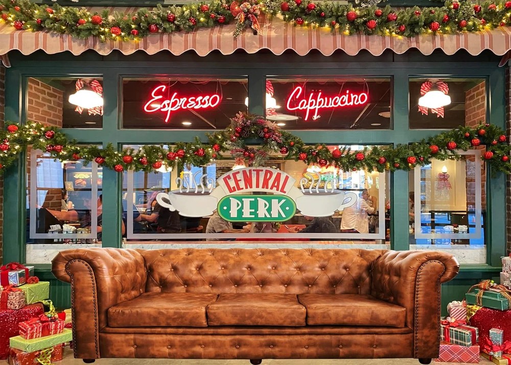 5x3ft Fabric Friends Backdrop for Photography Central Park Retro Pub Sofa Backgr