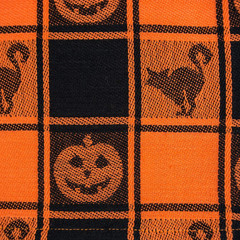 Halloween Party Tabletop Decor, Reusable & Machine Washable Cotton Fabric, Table