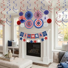 4th of July Decorations Independence Day Patriotic Decor Red White Blue