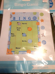 Baby Shower Decorations for Boy Blue/White Set Decor Games Plates Cups Satch