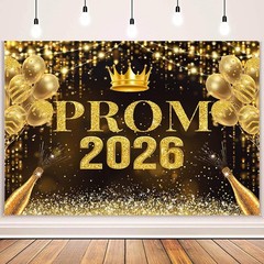 Class of 2026 Prom Backdrop Congrats Graduation Photo Background Party Decor