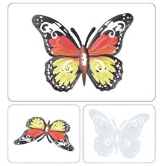 Intricate Iron Butterfly Wall Art Pieces Decorations for Home or Garden Areas