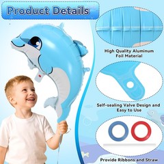 16 Pcs Ocean Animal Balloons, Under The Sea Balloons, Fish Lobster Octopus St…