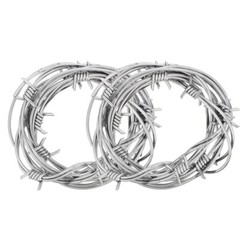 2pcs Fake Silver Barbed Wire Halloween Gothic Thorns Chain Prop