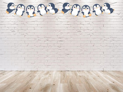 Penguin Birthday Banner – Cute Penguin Party Decorations for Baby Shower, Kids B