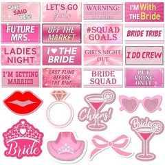 Bachelorette Party Double Sided Large Photo Booth Props 24 Designs 11 x 5.5