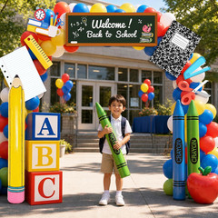 14PCS Giant Back to School Decorations – Welcome Back to School Party Supplies,