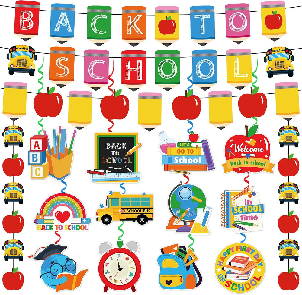 Back to School Decorations, Welcome Back to School Banner Set for Classroom | 17