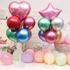 Voircoloria 4 Sets Balloon Stand Kits, Red, Blue, Purple, Pink, Green