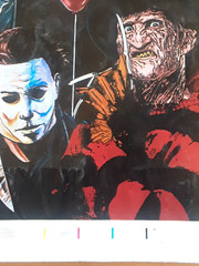 Halloween Plastic Tablecloth Horror Movie Characters Party Approximately 40 x 70