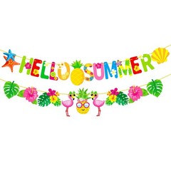 , Hello Summer Banner – 10 Feet, Pack of 2 | Luau Party Decorations | Hello S…