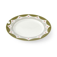 Spode Kit Kemp 11″ Geo Dinner Plate | Geometric 1″ H x L x W, Green
