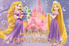 Tangled Rapunzel Backdrop Princess Birthday Party Background Decor Photo Banner