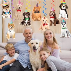 Dog Hanging Swirls Decorations Dog Themed Birthday Party Supplies 20pcs Puppy…