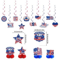 4th of July Decorations, 250th Anniversary Patriotic Memorial Day Decorations…