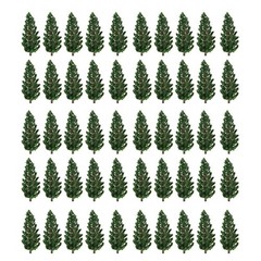 HO Scale Diorama Trees 50pcs 3.15 Inch Plastic Pine for Layout Building