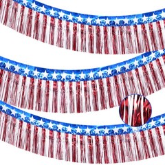 3Pack 30ft 4th of July Decorations Banner USA 30 feet, Red White Blue （3pcs）