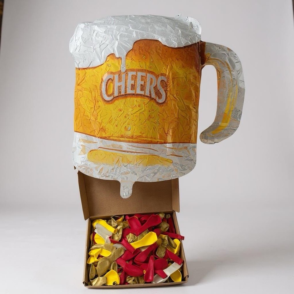 Happy Birthday Beer Balloon Set Cheers Foil Party Decorations / Set Of 80 Ballon