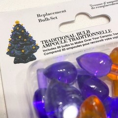 2 Packs Halloween Plastic Mini Light Bulbs Covers Trees Pumpkins Orange Purple