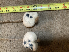 HANGING STRINGS OF SKULLS Halloween Party Decoration, Foam Skulls on Ropes.