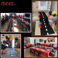 6 Pack 7inch Orange Race Cones with Holes on Top,12 Pack Checkered Flags,Raci…