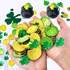 216 PCS St Patrick’s Day Cauldrons Set Pot of Gold Decorations 6 Black Small