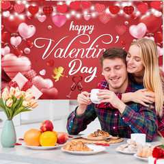 Valentines Day Banner Backdrop 71×43 Inch for Indoor/Outdoor Photography Decor