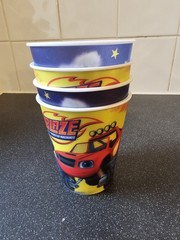 Blaze and Thomas the Tank Plastic Kids Party Cups Everyday Use New and Unused