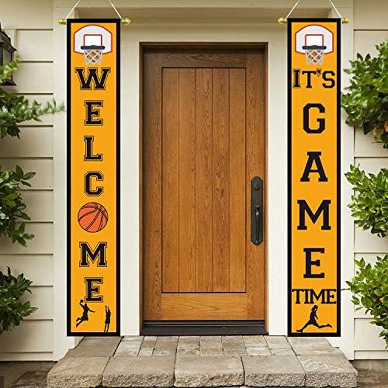 Basketball Party Supplies Hanging Porch Sign – Sport/Basketball Birthday Party D