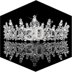 30th Birthday Crown Tiara with 30 Letters – Happy 30th Birthday Dress Outfit for