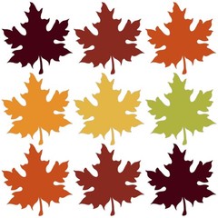 60 PCS Fall Maple Leaves Paper Cutouts Bulletin Board Decor Party Supplies