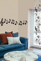 Beistle 54735-BK Mini Musical Notes Silhouettes (10 Pack), 5.5″-10.25″, Black